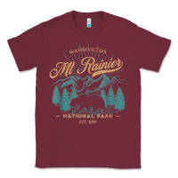 Burgundy mount rainier national park washington usa vacation hiking Classic Tee - linhVisuals
