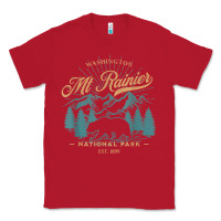 Red mount rainier national park washington usa vacation hiking Classic Tee - linhVisuals