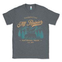 Charcoal Heather mount rainier national park washington usa vacation hiking Classic Tee - linhVisuals