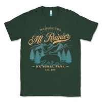 Sports Green mount rainier national park washington usa vacation hiking Classic Tee - linhVisuals