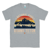 Heather Grey national park grand teton vintage retro hiking Classic Tee - linhVisuals