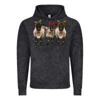 Vintage Black 3 sheeps suffolk ewe with bandana Vintage Hoodie - BarkalooDesign
