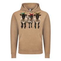 Vintage Coffee 3 sheeps suffolk ewe with bandana Vintage Hoodie - BarkalooDesign