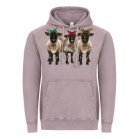 Vintage Zinc 3 sheeps suffolk ewe with bandana Vintage Hoodie - BarkalooDesign
