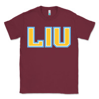 Burgundy Liu Gold Wordmark Classic Tee - linhVisuals