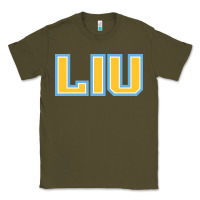 Army Green Liu Gold Wordmark Classic Tee - linhVisuals