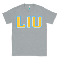 Heather Grey Liu Gold Wordmark Classic Tee - linhVisuals