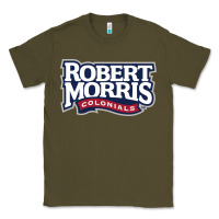 Army Green Robert Morris Colonials Wordmark Classic Tee - linhVisuals