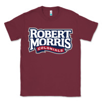 Burgundy Robert Morris Colonials Wordmark Classic Tee - linhVisuals