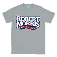 Heather Grey Robert Morris Colonials Wordmark Classic Tee - linhVisuals