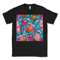 Black breast cancer coffee cups with butterfly seamless pattern bbs Classic Tee - BundleAndBundleShop