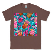 Chestnut breast cancer coffee cups with butterfly seamless pattern bbs Classic Tee - BundleAndBundleShop