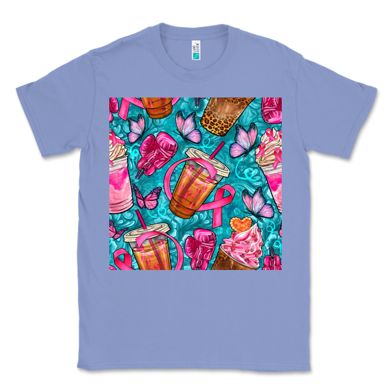 Breast Cancer Coffee Cups With Butterfly Seamless Pattern Bbs Classic Tee by BundleAndBundleShop | Teevron