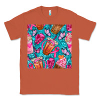Copper breast cancer coffee cups with butterfly seamless pattern bbs Classic Tee - BundleAndBundleShop