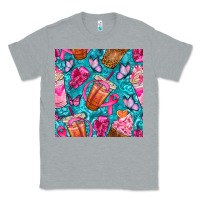 Heather Grey breast cancer coffee cups with butterfly seamless pattern bbs Classic Tee - BundleAndBundleShop