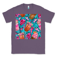 Lavender breast cancer coffee cups with butterfly seamless pattern bbs Classic Tee - BundleAndBundleShop