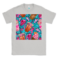 Moon Dust breast cancer coffee cups with butterfly seamless pattern bbs Classic Tee - BundleAndBundleShop