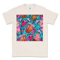 Natural breast cancer coffee cups with butterfly seamless pattern bbs Classic Tee - BundleAndBundleShop
