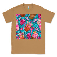 Toasted Coconut breast cancer coffee cups with butterfly seamless pattern bbs Classic Tee - BundleAndBundleShop