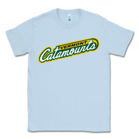 Dusty Blue Vermont Catamounts Athletics Wordmark Classic Tee - linhVisuals