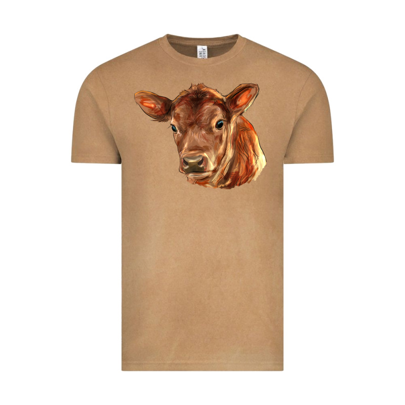 Red Angus Calf Face Vintage Tee by LillyAllenDesigns | Teevron