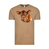 Vintage Coffee red angus calf face Vintage Tee - LillyAllenDesigns