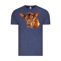 Vintage Denim red angus calf face Vintage Tee - LillyAllenDesigns