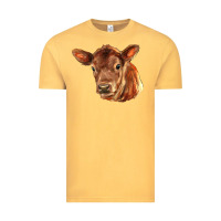 Vintage Mustard red angus calf face Vintage Tee - LillyAllenDesigns