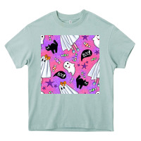 Arona cute ghost halloween seamless pattern Heavy Core Tee - BundleAndBundleShop