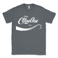 Charcoal Heather Obey Cthulhu Classic Tee - linhVisuals