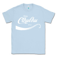 Dusty Blue Obey Cthulhu Classic Tee - linhVisuals