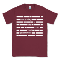 Burgundy Everything is fine trust your government Classic Tee - linhVisuals