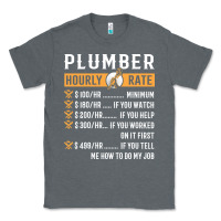 Charcoal Heather funny plumber gifts   plumber hourly rate hoodie Classic Tee - linhVisuals
