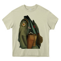 Mossy english pointer airforce Heavy Core Tee - RanaPortraitStore