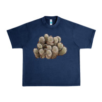 Navy brown flowered cactus Urban Heavy Tee - LillyAllenDesigns