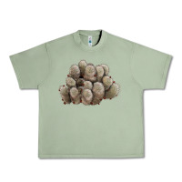 Oil Green brown flowered cactus Urban Heavy Tee - LillyAllenDesigns