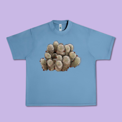 Brown Flowered Cactus Urban Heavy Tee Designed By Lillyallendesigns