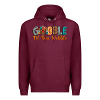 Burgundy gobble till you wobble Premium Hoodie - BarkalooDesign