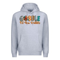 Heather Grey gobble till you wobble Premium Hoodie - BarkalooDesign