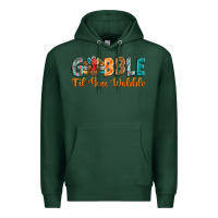Sports Green gobble till you wobble Premium Hoodie - BarkalooDesign