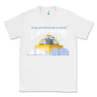 White funny snow plow driver shirt   gift for snowplow drivers t shirt Classic Tee - linhVisuals