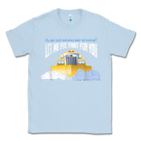 Dusty Blue funny snow plow driver shirt   gift for snowplow drivers t shirt Classic Tee - linhVisuals