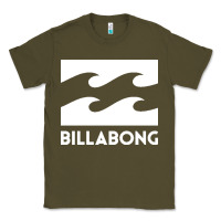 Army Green BILLABONG WAVE Classic Tee - linhVisuals
