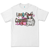 White Little Miss Cotton Tail Premium Tee - CowhideDigitalArt