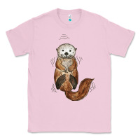 Bubblegum Pink otter Classic Tee - linhVisuals