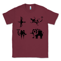 Burgundy divine beasts symbols Classic Tee - linhVisuals