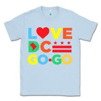 Dusty Blue #love dc go go Classic Tee - linhVisuals