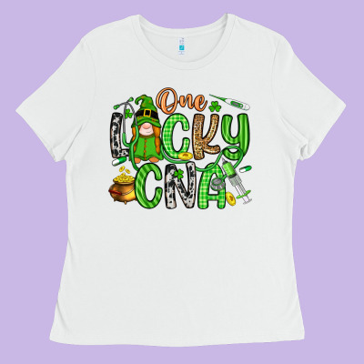 One Lucky Cna Ladies Tee Designed By Artiststas