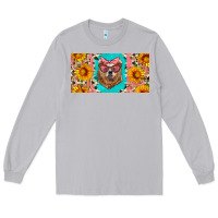 Moon Dust mama bear with sunflowers and glasses license plate Long Sleeve Tee - Artiststas