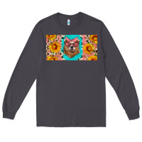 Smoke mama bear with sunflowers and glasses license plate Long Sleeve Tee - Artiststas
